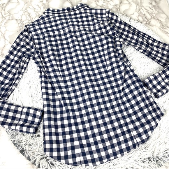 J. Crew Gingham Plaid The Perfect Shirt Button Down EUC - Picture 2 of 12